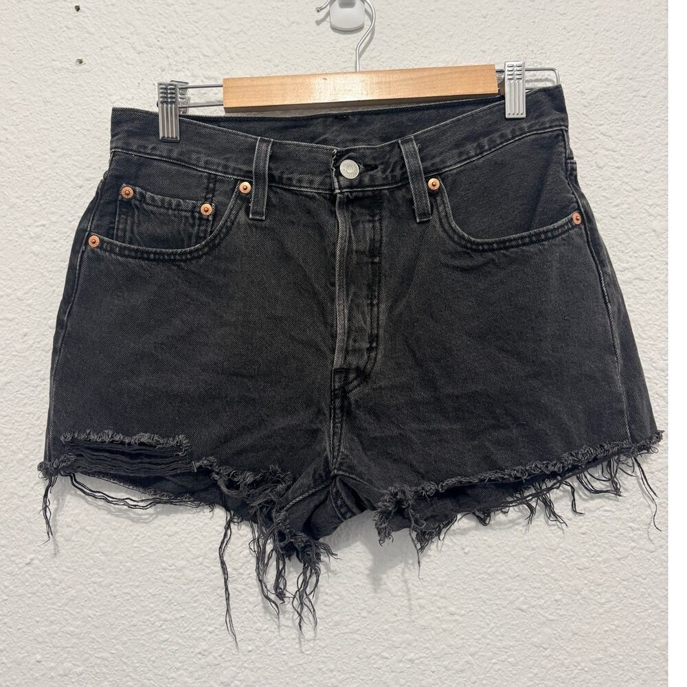 Levi's 501 Jean Shorts Mini Cutoff Grunge Skater Raw Hem